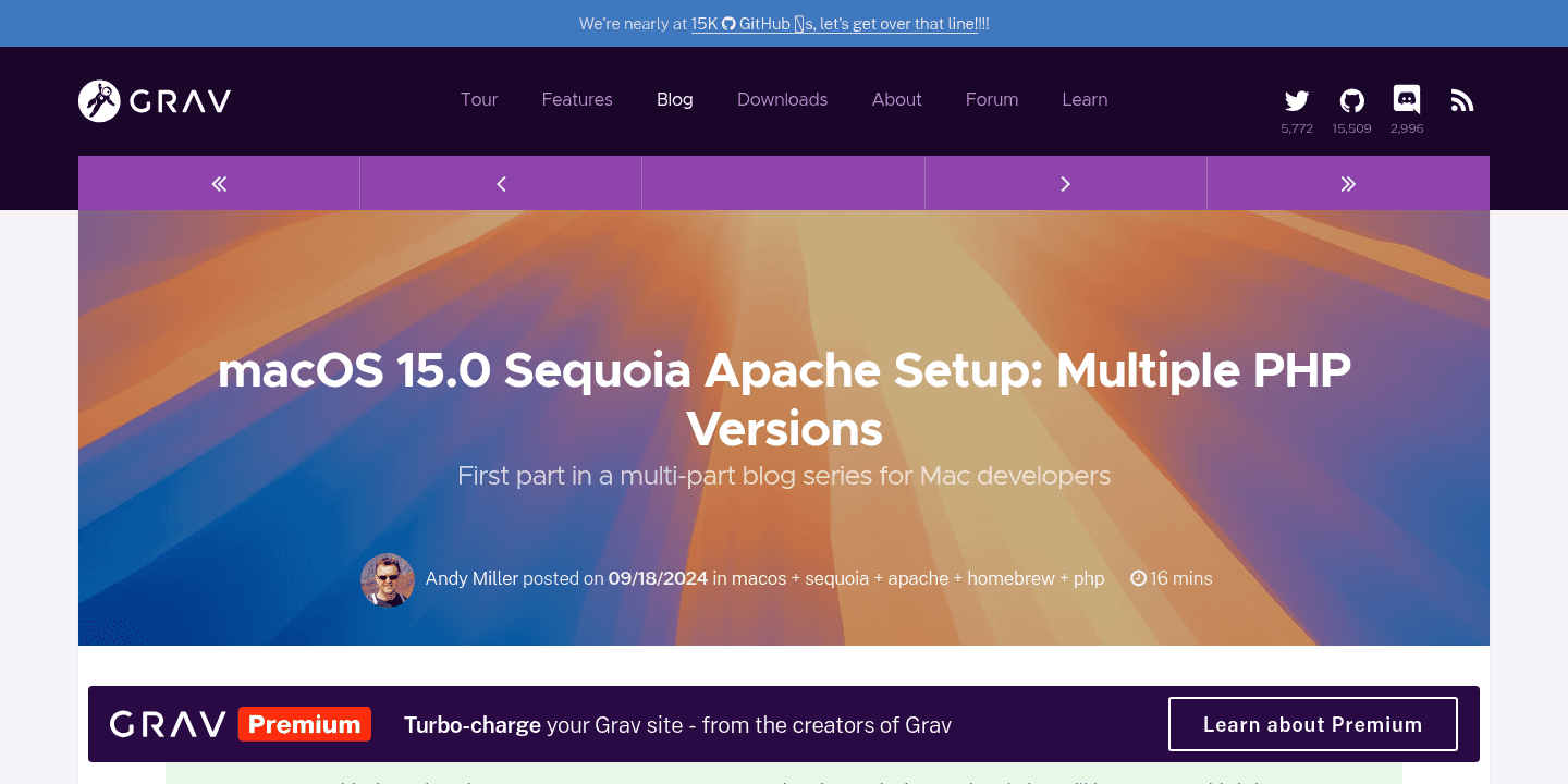 macOS 13.0 Ventura Apache Setup: Multiple PHP Versions | Grav CMS