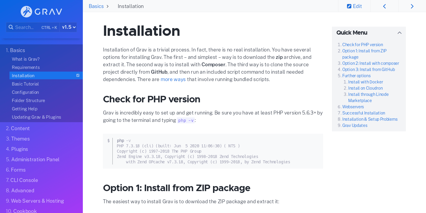 Installation Grav Documentation
